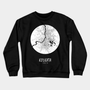 Kolkata, India City Map - Full Moon Crewneck Sweatshirt